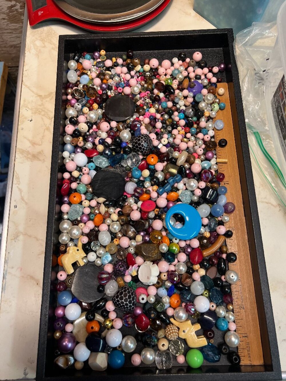 1 LB Acrylic Craft Bead Mix Lot 6